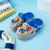 Pantuflas Nuevas para Niño Dibujos Animados Rab Tela Doble Color Combinan con Todo Zapatos Eva con Agujeros Suela Suave Antideslizante Sandalias de Punta