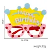 Decoración para Fiesta de Cumpleaños Infantil Gafas para Fotos Animales de Dibujos Animados Happybirthday Montura de Gafas para Disfraz Accesorios