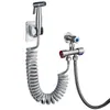 Pistola de Rociado para Descarga de Inodoro Compañero de Grifo Descargador Tanque de Agua de Baño Pistola de Agua a Alta Presión Boquilla de Inodoro Hogareño