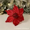 Accesorios de decoración para árbol de Navidad, flor de Navidad, magnolia roja nueva transfronteriza, tela de alta calidad, flores artificiales, venta al por mayor