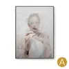 Pintura Decorativa Sala de Estar Personagens Loja de Roupas Salão de Beleza Pintura de Parede Quarto Cabeceira Simples Moderno Pintura de Parede de Fundo de Sofá