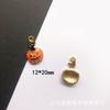 Acessórios de Halloween gota de liga de óleo morcego Aranha abóbora cabeça fantasma brincos colar pingente DIY produção