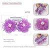 Diseño de Nicho Europeo y Americano Flor de Peonía Pinza de Tiburón Moda Forma de Flor Pinza de Agarre Alto Set de Acero Acético Pasador Parte Trasera de la Cabeza para Mujeres
