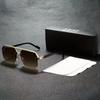 Gafas de sol de nuevo estilo 2025 para niños, para conducir con cara grande, aspecto adelgazante al conducir, anti-UV, gafas de sol de medio marco de alta gama con montura cuadrada