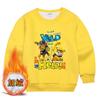 Ropa para niños Wang Wang, suéter de algodón con cuello redondo para niños, abrigo cálido para bebés, además de jersey acolchado de terciopelo, una generación de cabello