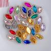 Strass Girassol Olho de Cavalo Camada Dupla Pontas Costuradas à Mão Strass DIY Acessórios de Decoração para Sapatos e Roupas Estilo Coreano