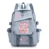 Mochila Anime Desenho Animado Bocchi the Rock, Pedra Solitária, para Meninas, Alunos do Ensino Fundamental e Médio, Bolsa de Ombro Duplo de Grande Capacidade