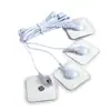 Parche de electrodo de botón de 4*4 cm tableta de fisioterapia parche de electrodo no tejido accesorios para instrumentos de masaje de fisioterapia protección para el cuello