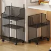 Estante organizador de bolsas de libros debajo del escritorio, carrito pequeño con ruedas, cesta de almacenamiento multicapa móvil, herramienta de almacenamiento de libros