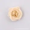 Direto da fábrica chapéu de flor de linho feito à mão flor de rosa de linho acessórios de flor de linho flores artificiais de linho
