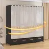 Armario de dormitorio moderno y sencillo para el hogar, armario de almacenamiento simple, estante de almacenamiento, armario de metal minimalista para apartamentos de alquiler