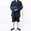 Suministro directo de fábrica Ropa taoísta primavera y otoño fina Ropa de Tai Chi par solapa hebilla de tela Túnica taoísta chaqueta corta dos piezas al por mayor