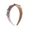 Diadema de alta gama para mujer con diamantes completos de industria pesada retro de ala ancha con viento barroco transfronterizo de Europa y Estados Unidos, incrustada con pedrería, al por mayor