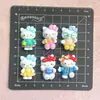 Novo Laço Gatinho Desenho Animado Cola Creme Artesanal DIY Acessórios de Resina Joias Buraco Fivela de Sapato Pacote de Material Lote