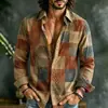 Cardigan de manga larga versátil para hombre, tendencia de moda otoñal transfronteriza, con estampado 3D de estilo vintage, directo de fábrica