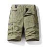 Calças de Algodão Puro com Múltiplos Bolsos para o Verão Masculinas Cor Sólida Calças Capri de Trabalho Masculinas Tamanho Plus Shorts Esportivos para Homens