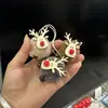 Pingente de veado de feltro de Natal transfronteiriço, guirlanda de árvore de Natal, decoração de lareira para casa, chaveiro, pingente de rena para bolsa