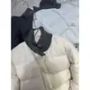 Chaqueta de Algodón de Moda Estilo Coreano para Mujer, Nuevo Modelo Invierno 2026, Cuello de Punto Parcheado, Abrigo Holgado Cálido para Figuras Pequeñas