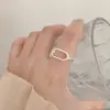 Anel Simples de Prata de Lei S925 Retrô de Nicho Anel Feminino Sem Cor Luxo Leve Sofisticado Anel de Dedo Versátil Anel Aberto