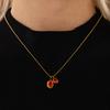 Cadena de cuentas redondas de acero inoxidable Mystique con gotas de agua, delicado colgante pequeño de circonita para clavícula, collar versátil chapado en PVD en oro auténtico de 18 quilates.