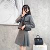 Traje socialité xiangfeng moda reductora de edad abrigo corto commuter cuello redondo slim slim falda slim de dos piezas 1864
