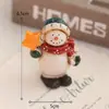 Venda Quente Transfronteiriça Boneco de Neve de Resina Pequenos Enfeites Criativos de Natal Mini Bonecos de Neve Decorações Acessórios para Árvore de Natal