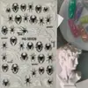 Pegatinas para Uñas Tema Halloween Telaraña Oscura 3D Pegatinas para Uñas en Relieve Accesorios Modelo HG