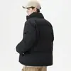 Nueva Chaqueta de Invierno 2025 con Cuello Alto Engrosada Cálida para Hombres Jóvenes y de Mediana Edad Ropa Exterior de Algodón Holgada para Hombres Chaqueta de Algodón a Prueba de Viento para Parejas