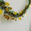 Cintas de espumillón para decoración navideña, guirnaldas decorativas, cintas de colores densas, suministros para decoración de fiestas navideñas, hojas coloridas, enredadera verde oscuro