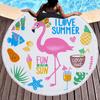 Nueva toalla de playa de microfibra y borlas, toalla de baño, tapete para almuerzo, flamenco, nueva impresión digital 3D de una pieza
