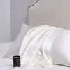 Envío directo transfronterizo Temu Etiquetado al por mayor en stock Satén de seda simulada Funda de almohada Núcleo de almohada sedoso refrescante Funda de almohada Ropa de cama