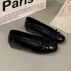 Zapatos Bajos de Ballet de una Sola Pieza 2026 Verano Nuevos Suela Suave Fondo Plano Punta Redonda Lazo Francés Zapatos de Noche Zapatos de Abuela