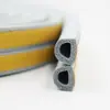 Tira selladora para puertas y ventanas tipo D 9*6, para uso doméstico, aislamiento acústico, anticolisión, impermeable, a prueba de viento, tipo autoadhesivo de caucho EPDM