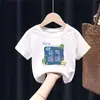 2030 # Camisetas de Manga Curta para Crianças de Meia-Idade e Mais Velhas, Meninos e Meninas, Cheias de Vitalidade, Tops de Verão, Camisetas Base 100% Algodão Puro, Roupas Infantis da Moda