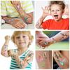 Nuevo tatuaje de pájaro de acuarela de dibujos animados, impermeable, regalo para fiesta, pegatinas divertidas para la cara, venta al por mayor transfronteriza