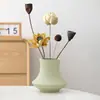 Orquídea Phalaenopsis em Vaso Único com Sensação Luxuosa e de Alto Padrão, Vaso de Cerâmica Alto para Flores Secas em Vaso, Vaso de Flor de Orquídea Branco