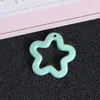Color sólido color 30 mm acrílico estrella de cinco puntas flor flor de ciruelo DIY accesorios para joyería colgante llavero material
