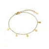 Pulseira de Aço Titânio Coração Estrela Lua para Mulheres, Joias Transfronteiriças, Ouro 18K Sem Desbotamento, Acessórios da Moda Simples Estilo Ins