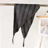 Novo Estilo Lenço Triangular Estampado de Camada Dupla Imitação de Seda com Amarração na Cintura, Xale de Proteção Solar, Lenço de Pescoço, Lenço de Seda Feminino, Lenço de Pescoço, Lenço de Cabeça, Lenço