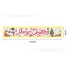 Banner de Feliz Navidad 2026 Estilo Nuevo Tela de Fondo Decoraciones para Fiesta Navideña Muñeco de Nieve Papá Noel con Tiras de Luz