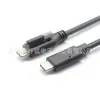 Cable de Datos de Extensión Tipo C 3.0 Personalizado de Cabeza Recta con Tornillo Macho a Macho Cable de Carga Rápida Cc