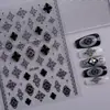 Bucelati Adesivo para Nail Art Barroco em Relevo Boêmio Retrô Totem Flor Decalque de Unha Decorações
