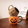 Caneca de Abóbora 3D Tao Runhui, Caneca de Cerâmica com Rosto de Fantasma de Halloween, Caneca de Café Criativa, Copo de Água para Café da Manhã Doméstico