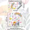 Xino Jdt-A554 Adesivo Criativo Flor Arco-Íris Borboleta de Vidro Decoração de Vidro para Cozinha Quarto Sala de Estar Banheiro