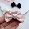 Corazón de Perla Corazón de Durazno Lazo Bilateral Accesorios para Joyería DIY Pasador Flor para Zapatos Accesorios para Fundas de Teléfono Móvil Accesorios Venta al por Mayor