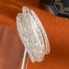Pulseira Elástica Feminina Transfronteiriça Europeia e Americana Cravejada de Diamantes Zircônia Colorida Enrolada em Camadas Múltiplas Pulseira de Moda Simples e Leve de Luxo