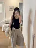 Camisole de Algodão Puro Básico Estilo Coreano Versátil com Bojo Integrado para Mulheres Furos Respiráveis Bojo Emagrecimento Valoriza a Silhueta Top Versátil de Base