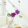 Fio tecelagem à mão flor dupla flor de paulônia buquê flor artificial cena arranjo decoração flor artificial casa decoração fofa quatro