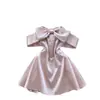 Vestido de Fiesta de Cumpleaños Mariposa Tridimensional Sin Tirantes Correa para el Hombro Ballena de Pez Cintura Ceñida Vestido de Línea A Vestido de Satén Falda
