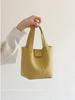 Bolso de Mano de Cuero PU Suave para Mujer 2025 Verano Nuevo Trendy Ins Casual Bolso de Cubo Versátil Bandolera